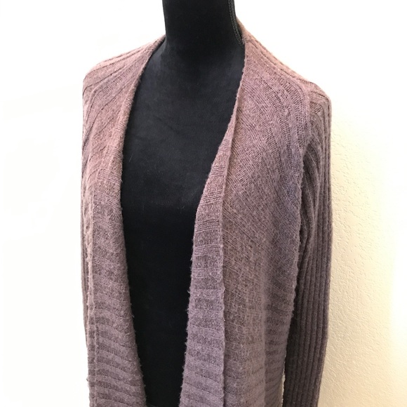 Free People purple cardigan sweater knit fuzzy med - Picture 2 of 7